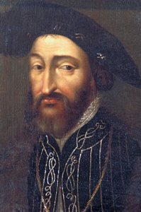Indre y Loira N* 212 - Castillo de Plessis-les-Tours - Retrato de Francisco I - Escuela francesa del siglo XVII